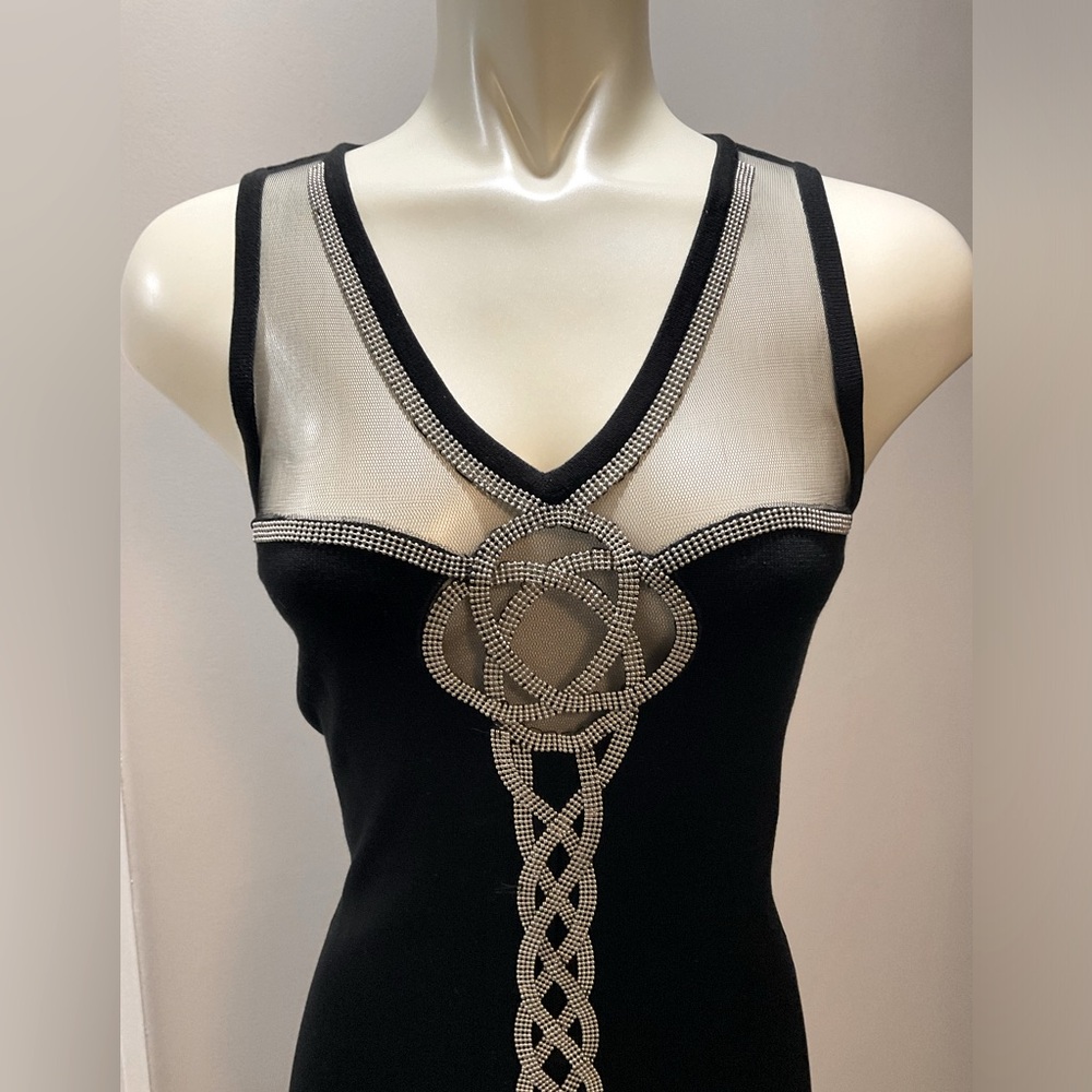 Designer cocktail bodycon dress.